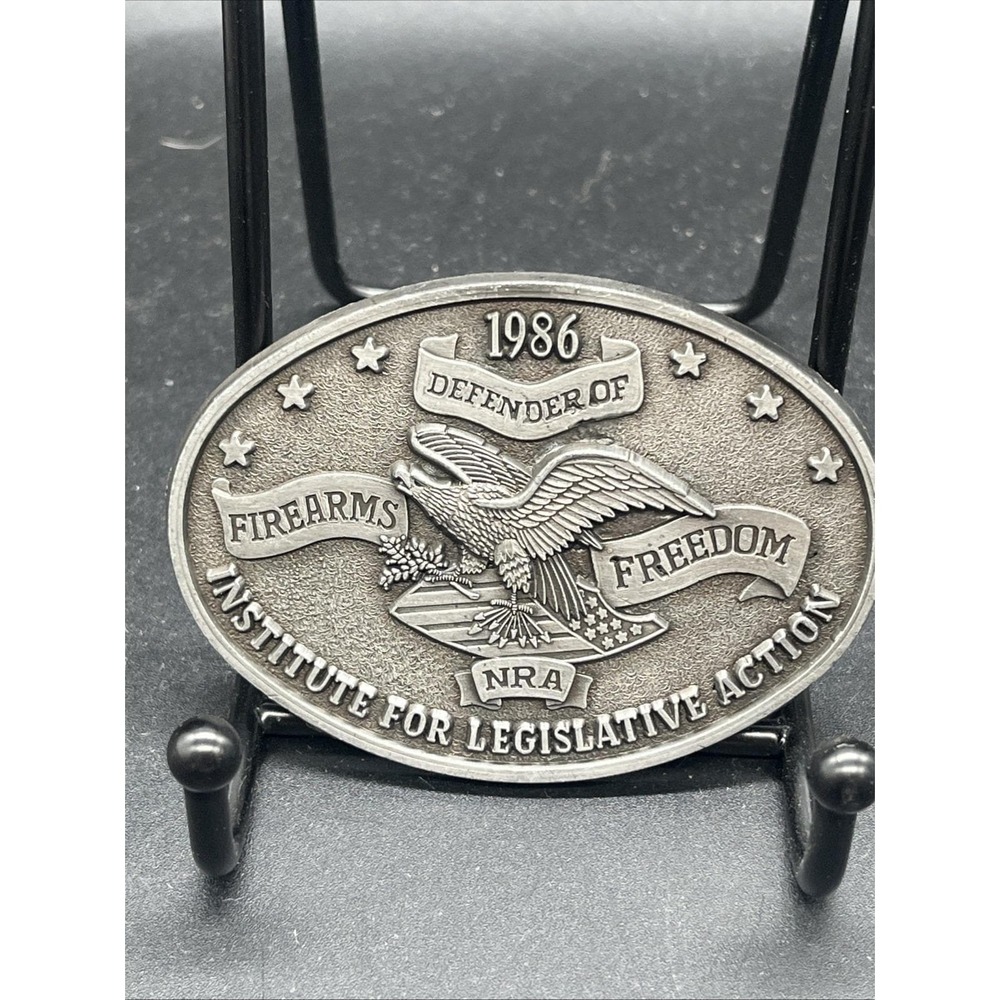 VTG NRA Defender of Firearms and Freedom 1986 Belt Buckle